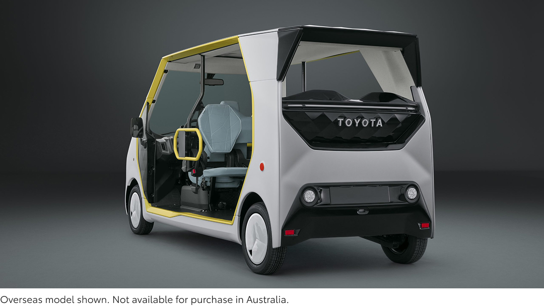 A Toyota mobility vehicle, designed specifically for people who rely on wheelchairs to move.