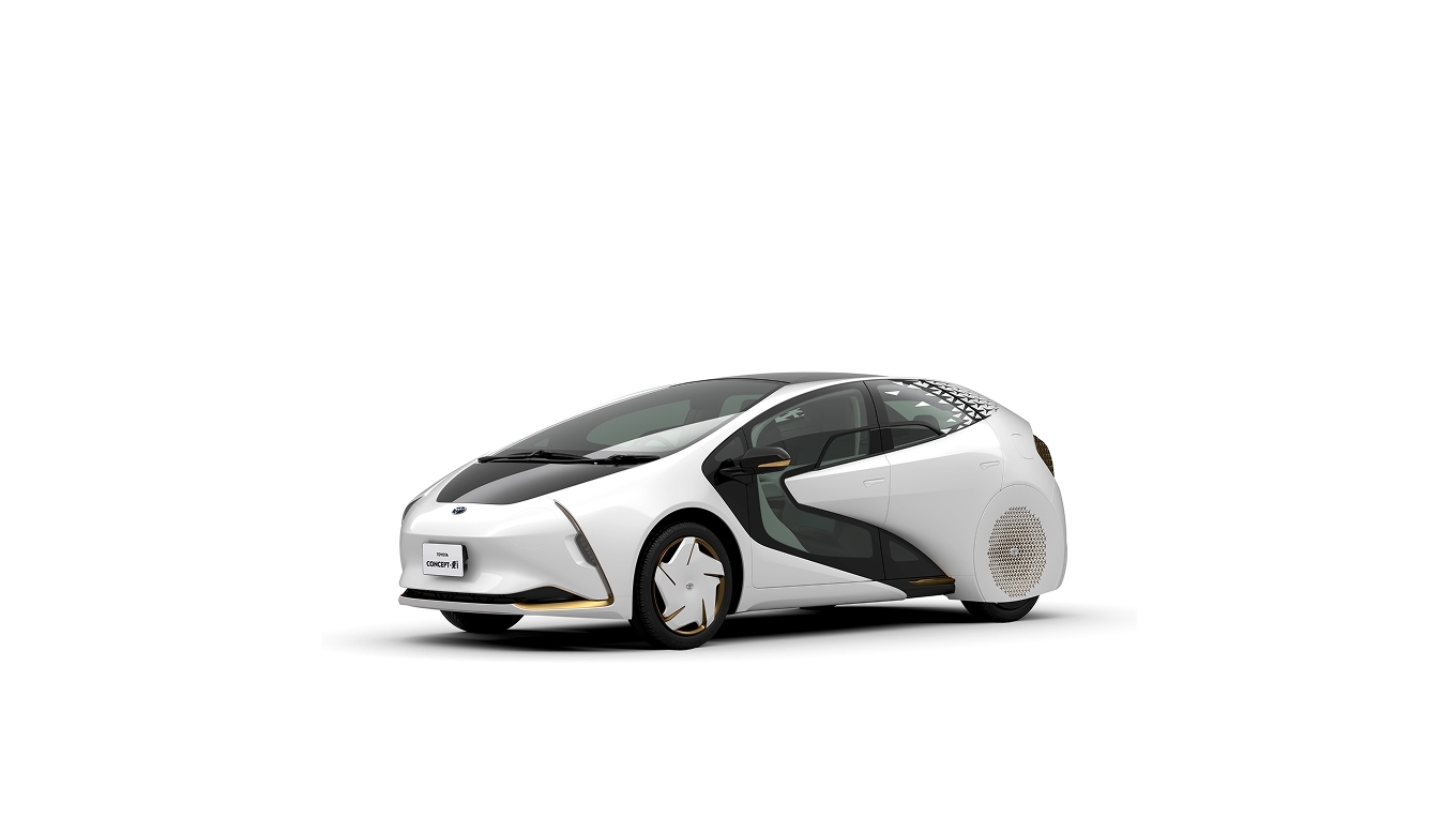 The LQ, a computer mouse-shaped, AI-agent powered electric vehicle with automated driving capabilities.